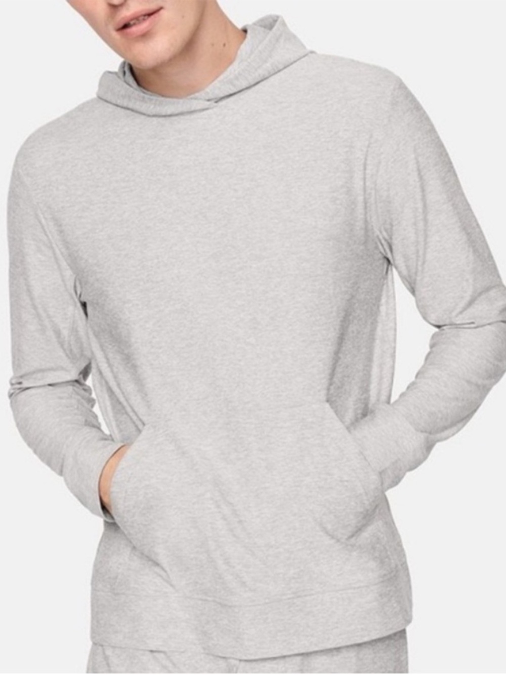 Outdoor Voices Men’s Heather Grey Upstate Pullover Active Hoodie Size Medium